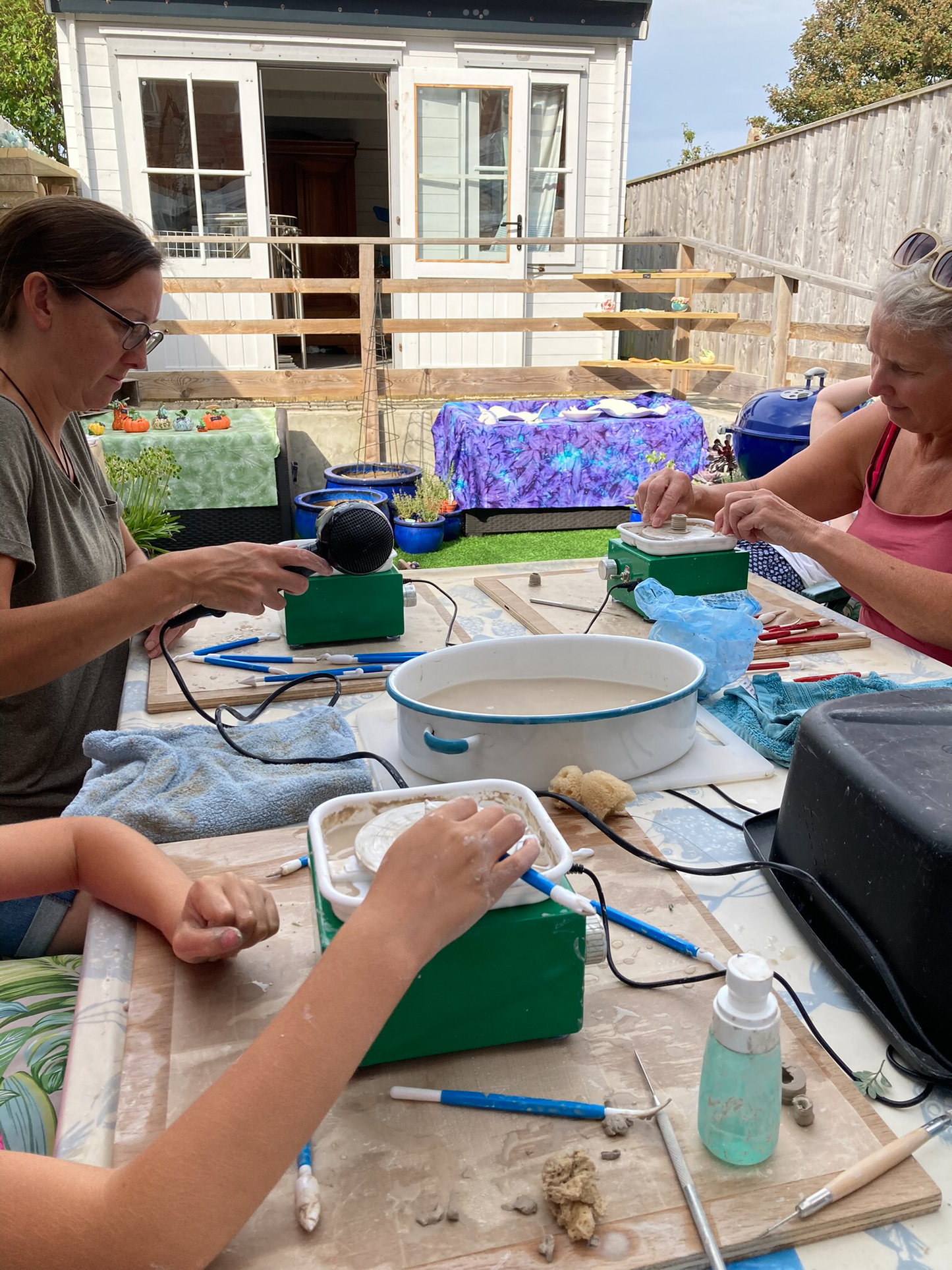 For 3 Adults, 2 hours private Ceramics workshop - choose your day, time and project - 3 people