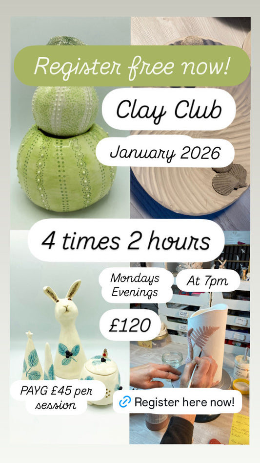Portland Clay Club - 4 Mondays of January 2026 - 7pm - Registration only