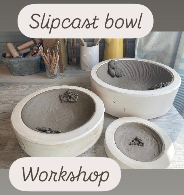 Slip cast bowl with 3D detail - Private Workshop - Choose your day and time.