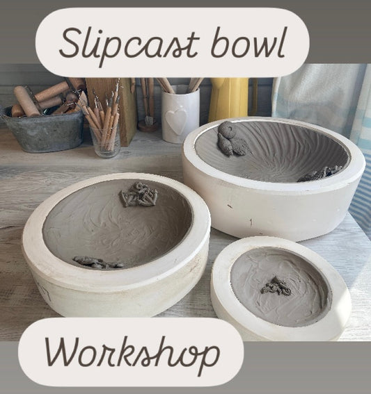 Slip cast bowl with 3D detail - Private Workshop - Choose your day and time.