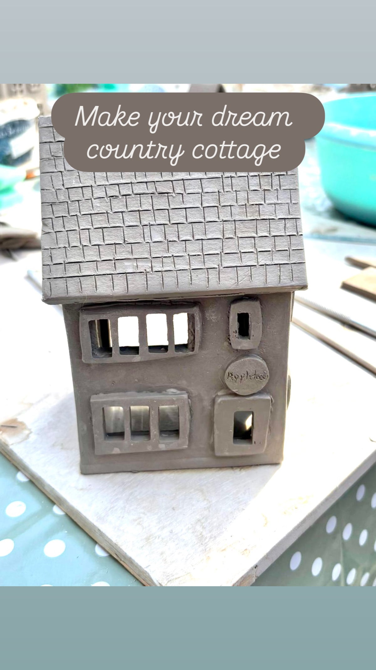 A picture of a ceramic country cottage 