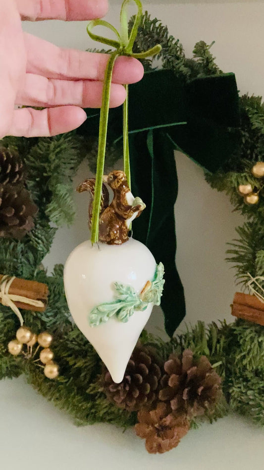 Squirrel bauble Original sculpture by blind artist
